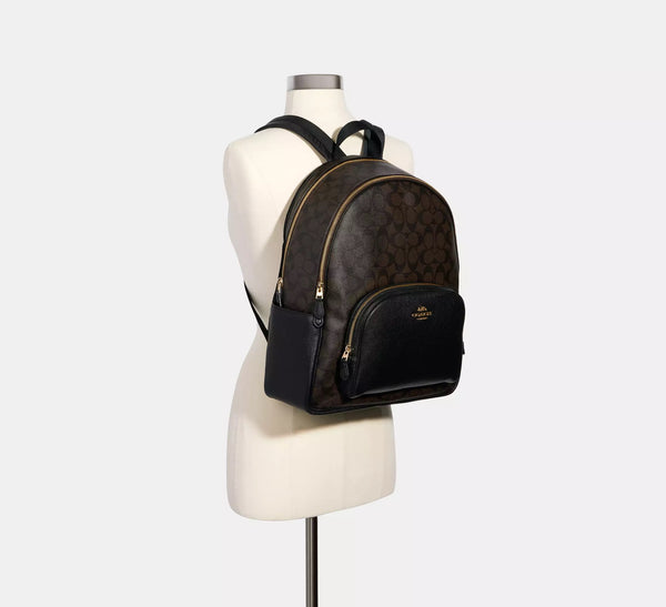 Coach Backpack Court grande con monograma